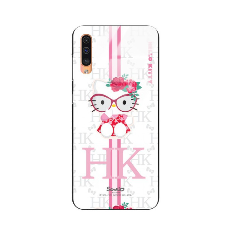 ETUI BLACK CASE GLASS NA TELEFON SAMSUNG GALAXY A50 ST_HELLO-KITTY309