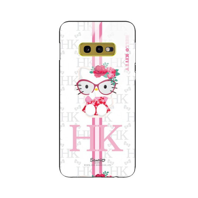 ETUI BLACK CASE GLASS NA TELEFON SAMSUNG GALAXY S10E ST_HELLO-KITTY309