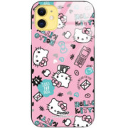 ETUI BLACK CASE GLASS NA TELEFON APPLE IPHONE 11 ST_HELLO-KITTY298