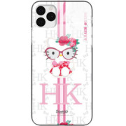 ETUI BLACK CASE GLASS NA TELEFON APPLE IPHONE 11 PRO MAX ST_HELLO-KITTY309