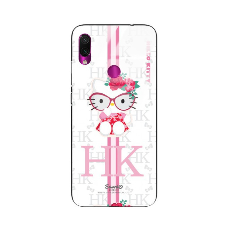 ETUI BLACK CASE GLASS NA TELEFON XIAOMI REDMI NOTE 7 ST_HELLO-KITTY309