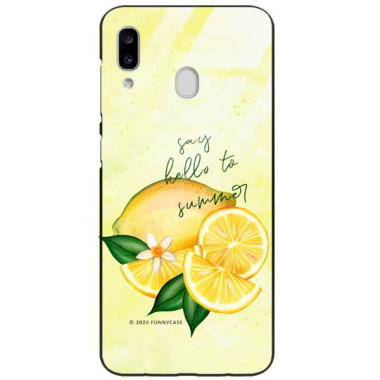 Etui Samsung GALAXY A20E, ST_LEMON70 Wzory - FunnyCase