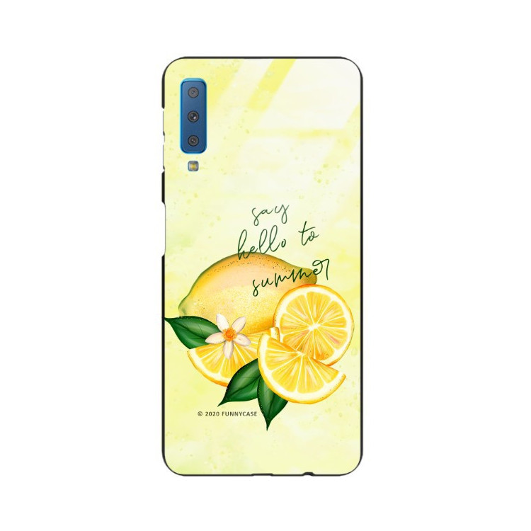 Etui Samsung GALAXY A7 2018, ST_LEMON62 Wzory - FunnyCase