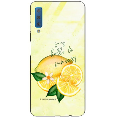 Etui Samsung GALAXY A7 2018, ST_LEMON62 Wzory - FunnyCase