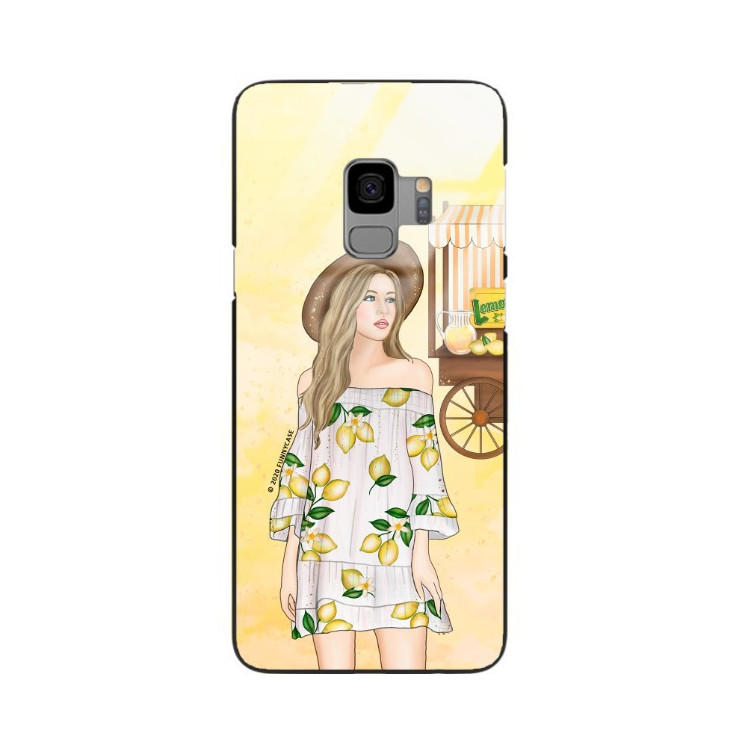 ETUI BLACK CASE GLASS NA TELEFON SAMSUNG GALAXY S9 ST_LEMON25