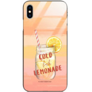 ETUI BLACK CASE GLASS NA TELEFON APPLE IPHONE X / XS ST_LEMON24
