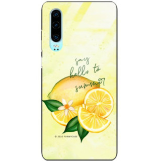 Etui Huawei P30, ST_LEMON43 Wzory - FunnyCase