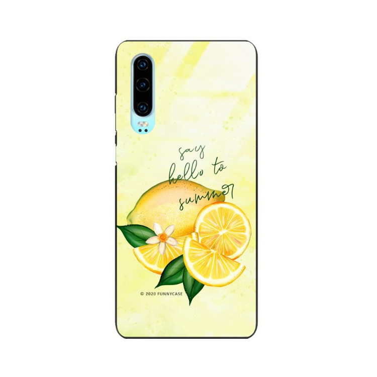 Etui Huawei P30, ST_LEMON43 Wzory - FunnyCase