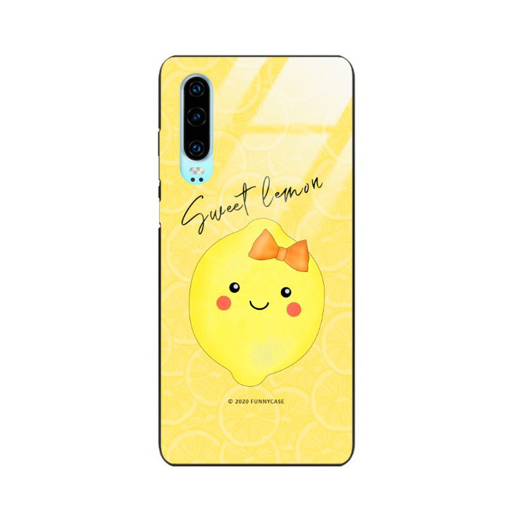 Etui Huawei P30, ST_LEMON7 Wzory - FunnyCase