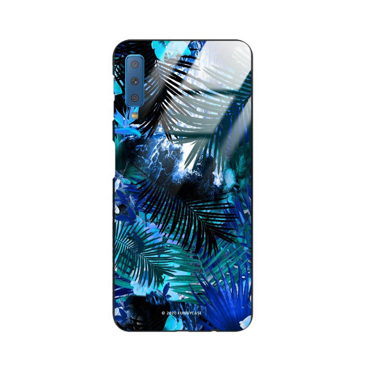 ETUI BLACK CASE GLASS NA TELEFON SAMSUNG GALAXY A7 2018 ST_DARK-JUNGLE1