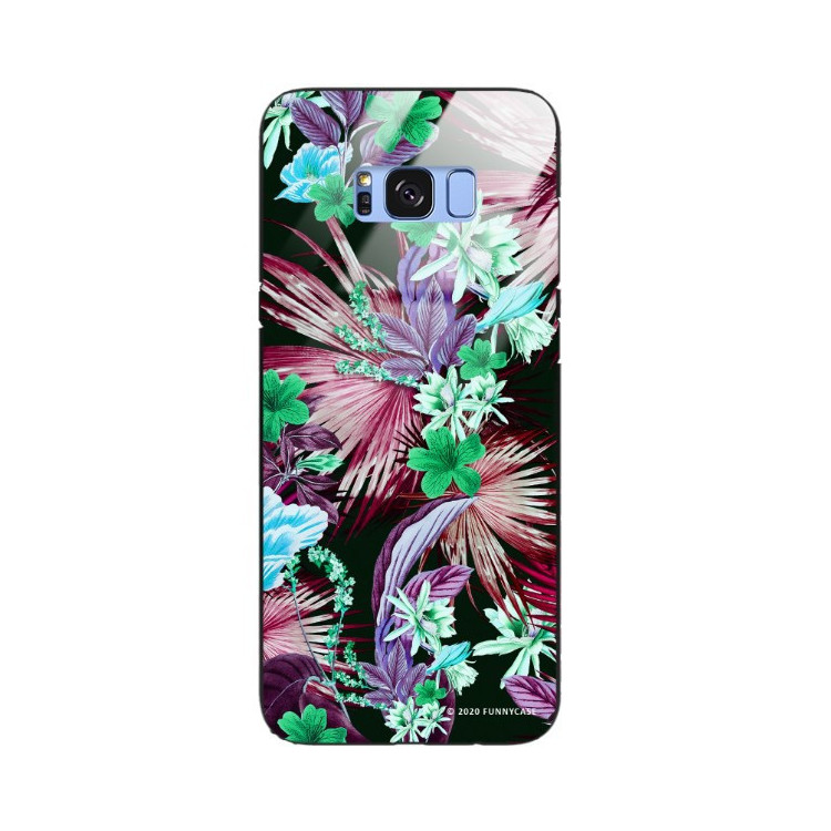 ETUI BLACK CASE GLASS NA TELEFON SAMSUNG GALAXY S8 PLUS ST_DARK-JUNGLE12