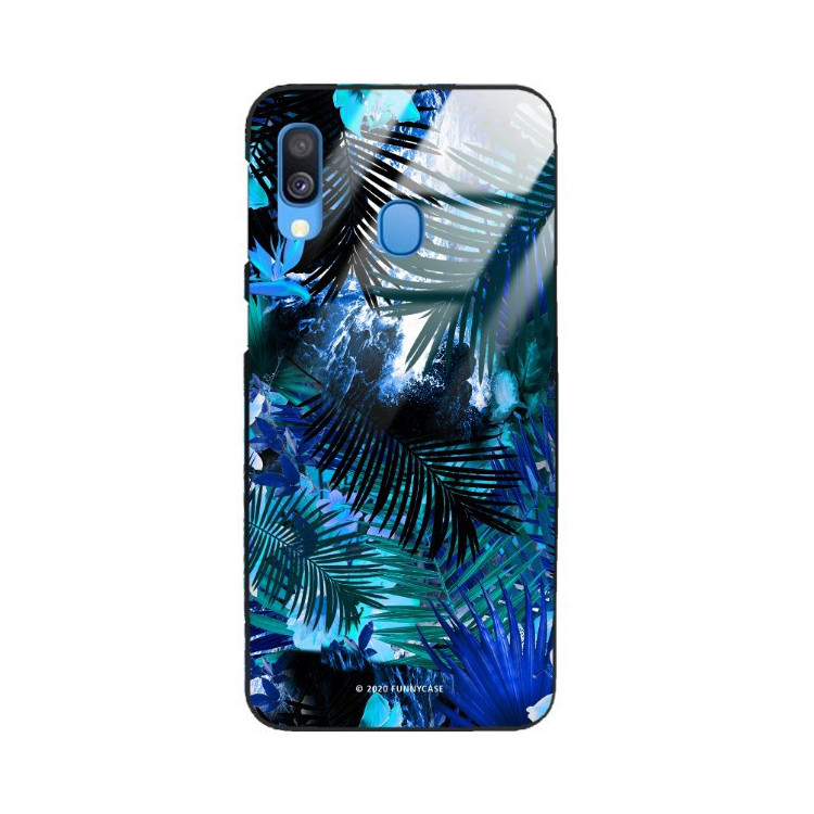 ETUI BLACK CASE GLASS NA TELEFON SAMSUNG GALAXY A40 ST_DARK-JUNGLE1