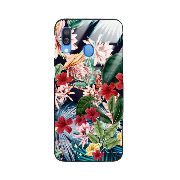 ETUI BLACK CASE GLASS NA TELEFON SAMSUNG GALAXY A40 ST_DARK-JUNGLE12