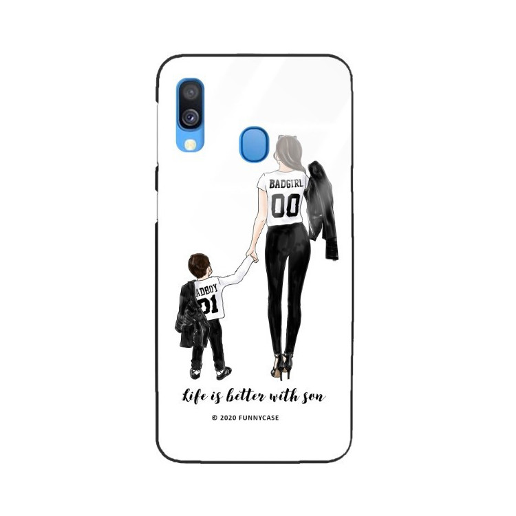 ETUI BLACK CASE GLASS NA TELEFON SAMSUNG GALAXY A40 ST_MOMLIFE112