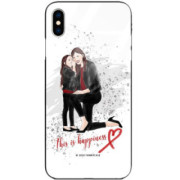 ETUI BLACK CASE GLASS NA TELEFON APPLE IPHONE X / XS ST_MOMLIFE100
