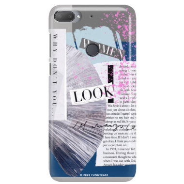 Etui Htc DESIRE 12 PLUS, Etui Magazine Wzory 2020-1 Transparentny - FunnyCase