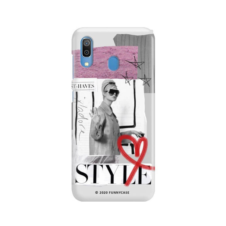 Etui Samsung GALAXY A30, Etui Magazine Wzory 2020-1 Transparentny - FunnyCase