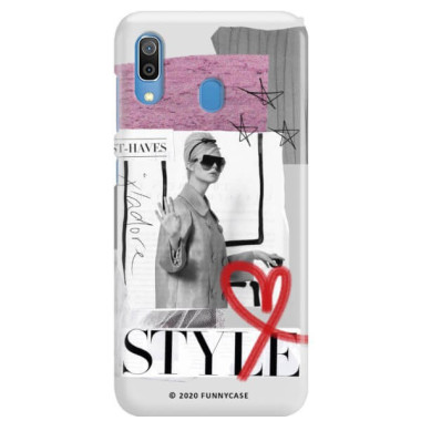 Etui Samsung GALAXY A30, Etui Magazine Wzory 2020-1 Transparentny - FunnyCase