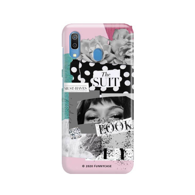 Etui Samsung GALAXY A30, Etui Magazine Wzory 2020-1 Transparentny - FunnyCase