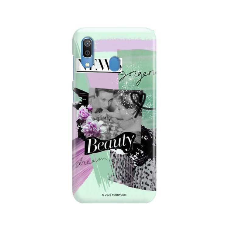 Etui Samsung GALAXY A30, Etui Magazine Wzory 2020-1 Transparentny - FunnyCase