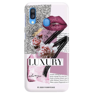 Etui Samsung GALAXY A40, Etui Magazine Wzory 2020-1 Transparentny - FunnyCase