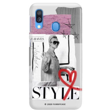 Etui Samsung GALAXY A40, Etui Magazine Wzory 2020-1 Transparentny - FunnyCase