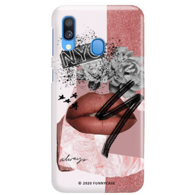 Etui Samsung GALAXY A40, Etui Magazine Wzory 2020-1 Transparentny - FunnyCase