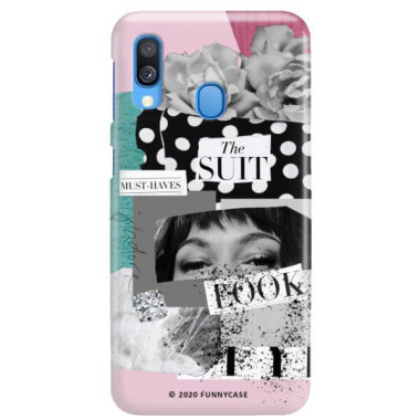 Etui Samsung GALAXY A40, Etui Magazine Wzory 2020-1 Transparentny - FunnyCase