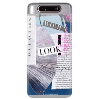 Etui Samsung GALAXY A80, Etui Magazine Wzory 2020-1 Transparentny - FunnyCase