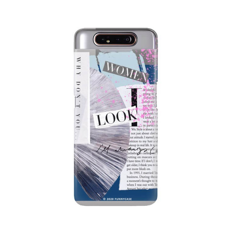 Etui Samsung GALAXY A80, Etui Magazine Wzory 2020-1 Transparentny - FunnyCase