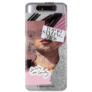 Etui Samsung GALAXY A80, Etui Magazine Wzory 2020-1 Transparentny - FunnyCase
