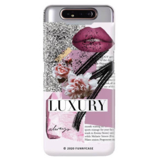 Etui Samsung GALAXY A80, Etui Magazine Wzory 2020-1 Transparentny - FunnyCase