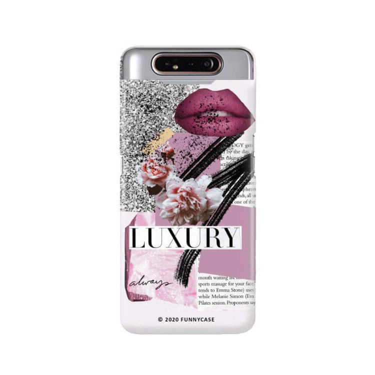 Etui Samsung GALAXY A80, Etui Magazine Wzory 2020-1 Transparentny - FunnyCase
