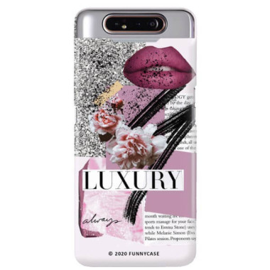 Etui Samsung GALAXY A80, Etui Magazine Wzory 2020-1 Transparentny - FunnyCase