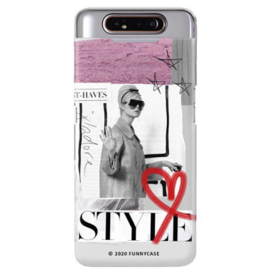Etui Samsung GALAXY A80, Etui Magazine Wzory 2020-1 Transparentny - FunnyCase