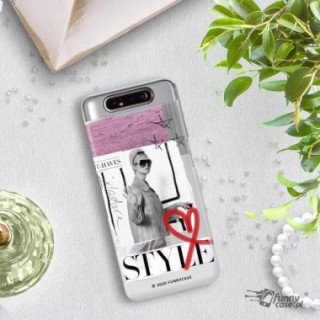 Etui Samsung GALAXY A80, Etui Magazine Wzory 2020-1 Transparentny - FunnyCase