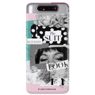 Etui Samsung GALAXY A80, Etui Magazine Wzory 2020-1 Transparentny - FunnyCase