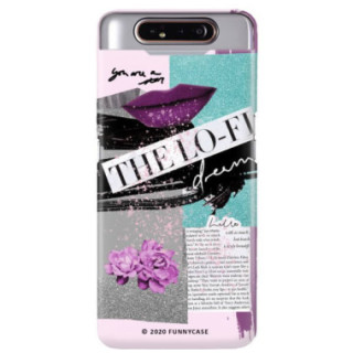 Etui Samsung GALAXY A80, Etui Magazine Wzory 2020-1 Transparentny - FunnyCase