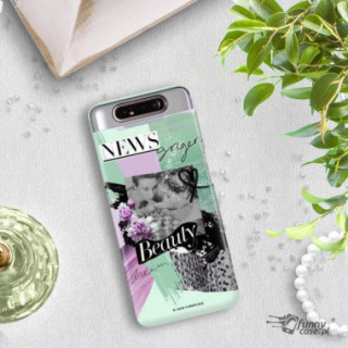 Etui Samsung GALAXY A80, Etui Magazine Wzory 2020-1 Transparentny - FunnyCase