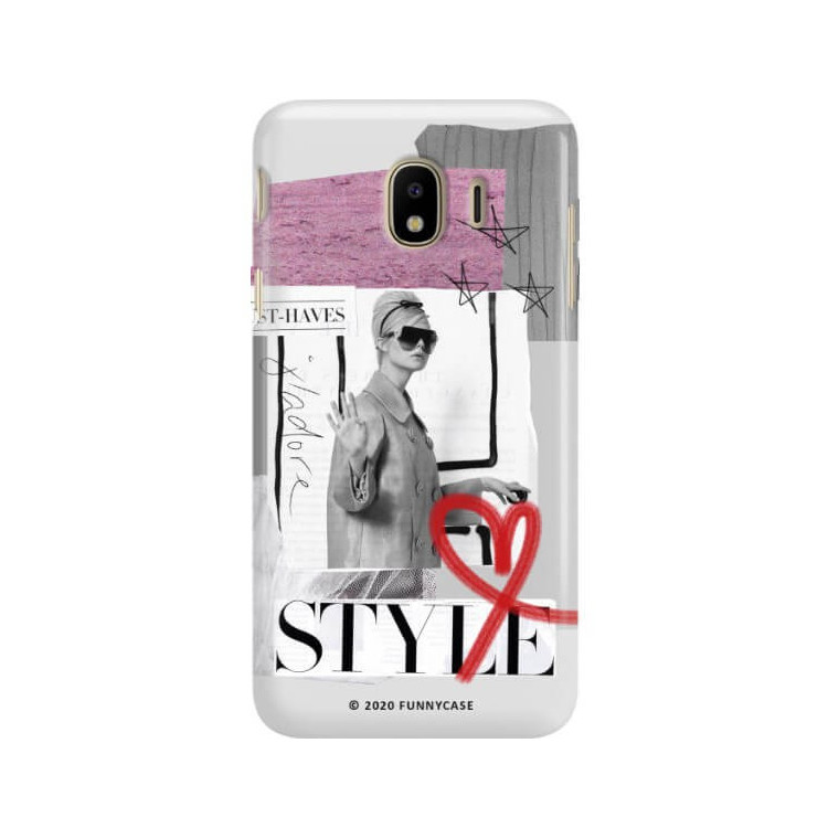 Etui Samsung GALAXY J4 2018, Etui Magazine Wzory 2020-1 Transparentny - FunnyCase