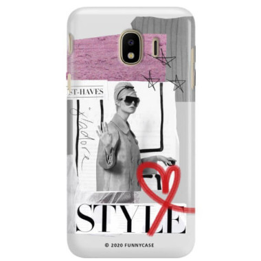 Etui Samsung GALAXY J4 2018, Etui Magazine Wzory 2020-1 Transparentny - FunnyCase