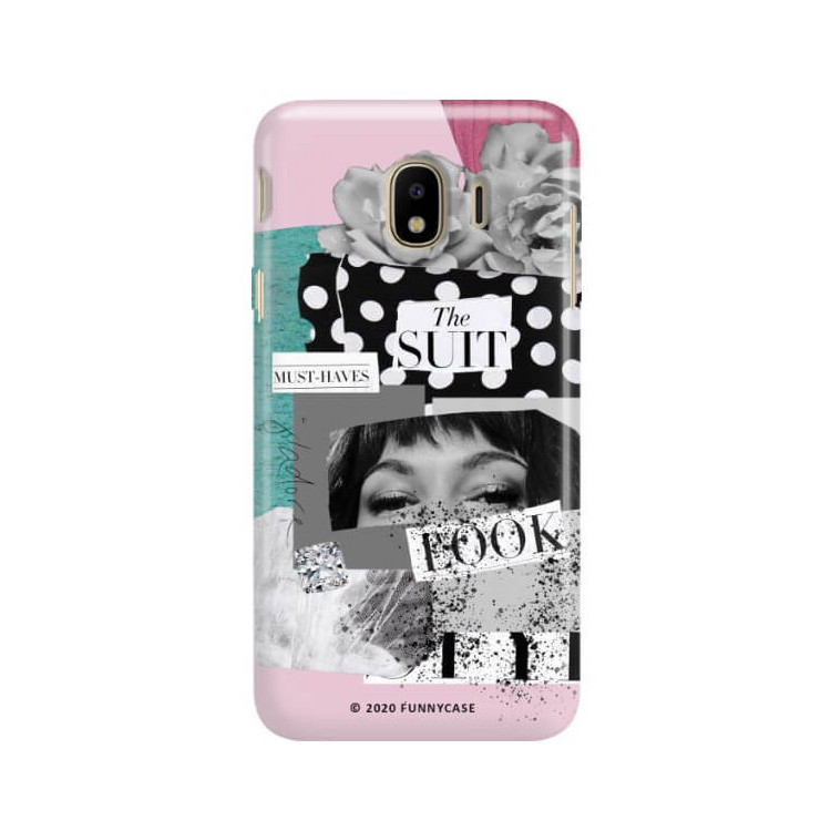 Etui Samsung GALAXY J4 2018, Etui Magazine Wzory 2020-1 Transparentny - FunnyCase