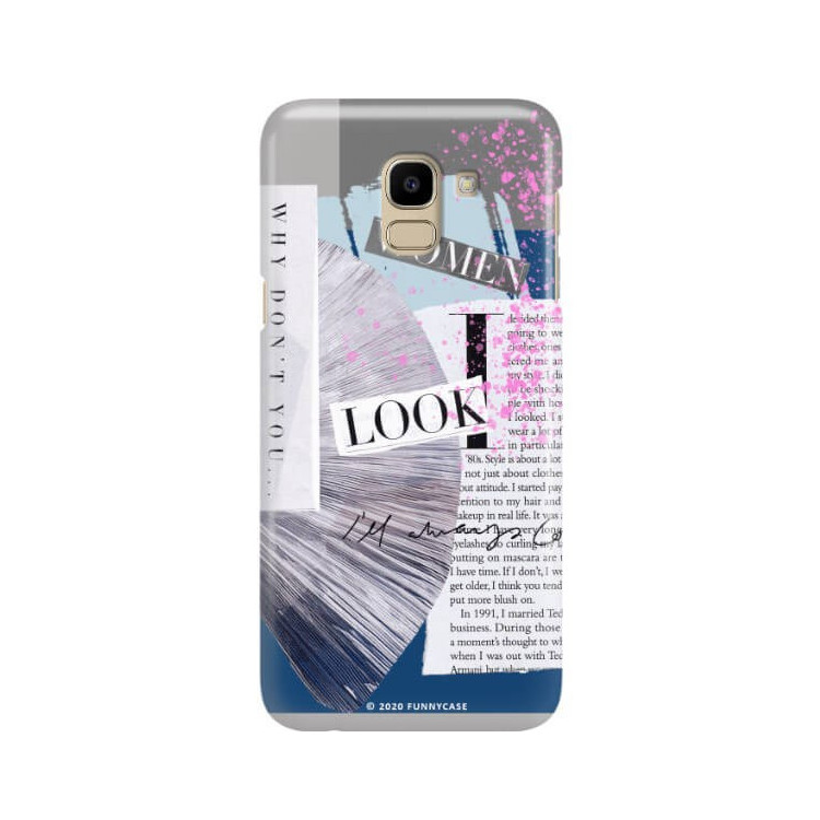 Etui Samsung GALAXY J6 2018, Etui Magazine Wzory 2020-1 Transparentny - FunnyCase
