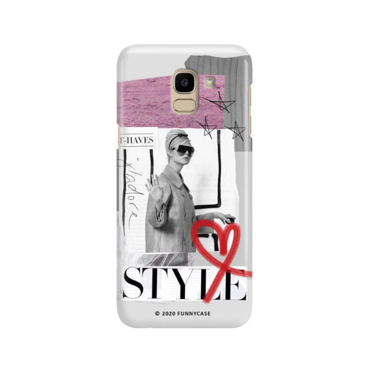Etui Samsung GALAXY J6 2018, Etui Magazine Wzory 2020-1 Transparentny - FunnyCase