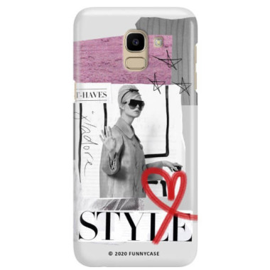 Etui Samsung GALAXY J6 2018, Etui Magazine Wzory 2020-1 Transparentny - FunnyCase
