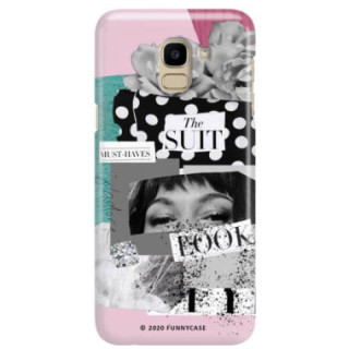 Etui Samsung GALAXY J6 2018, Etui Magazine Wzory 2020-1 Transparentny - FunnyCase