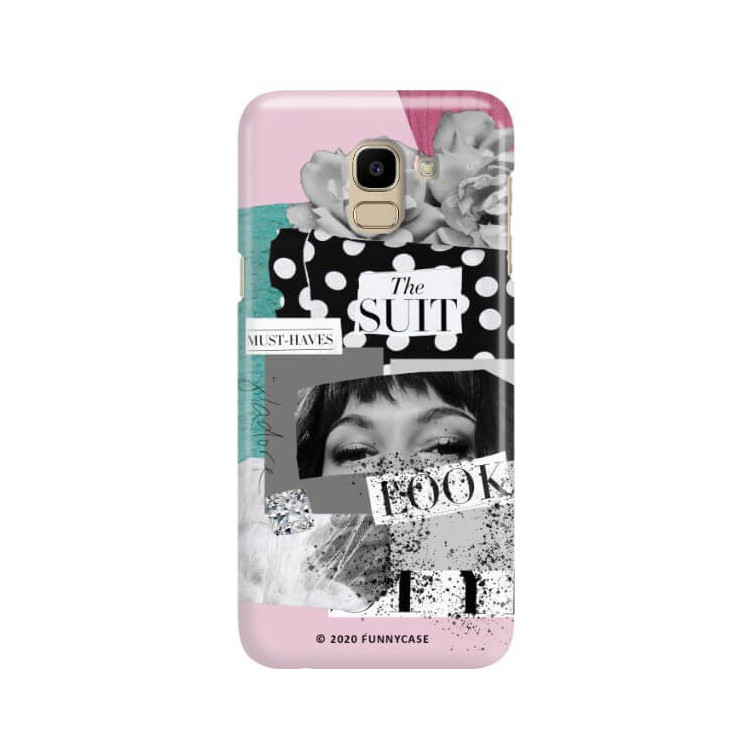 Etui Samsung GALAXY J6 2018, Etui Magazine Wzory 2020-1 Transparentny - FunnyCase