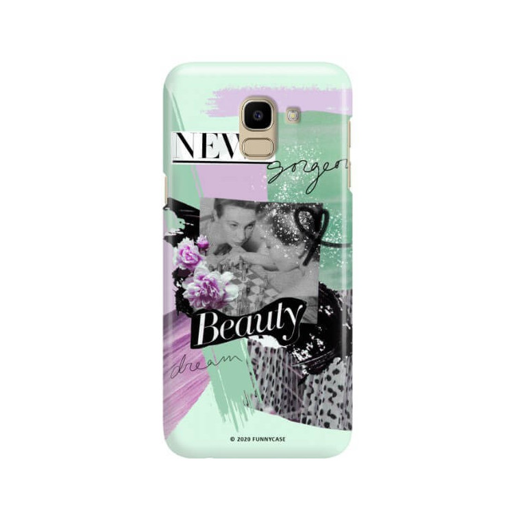 Etui Samsung GALAXY J6 2018, Etui Magazine Wzory 2020-1 Transparentny - FunnyCase