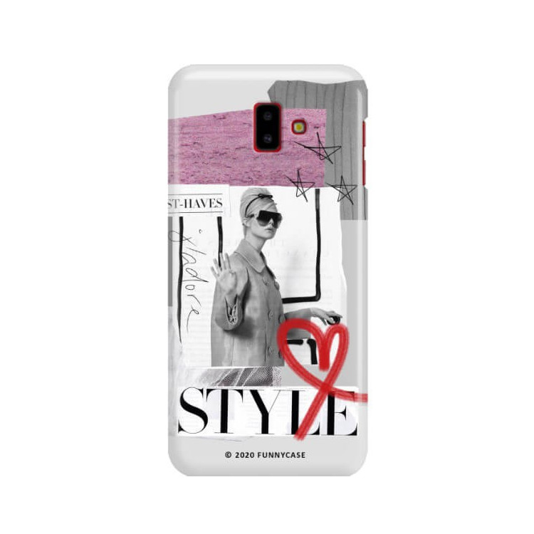 Etui Samsung GALAXY J6 PLUS 2018, Etui Magazine Wzory 2020-1 Transparentny - FunnyCase