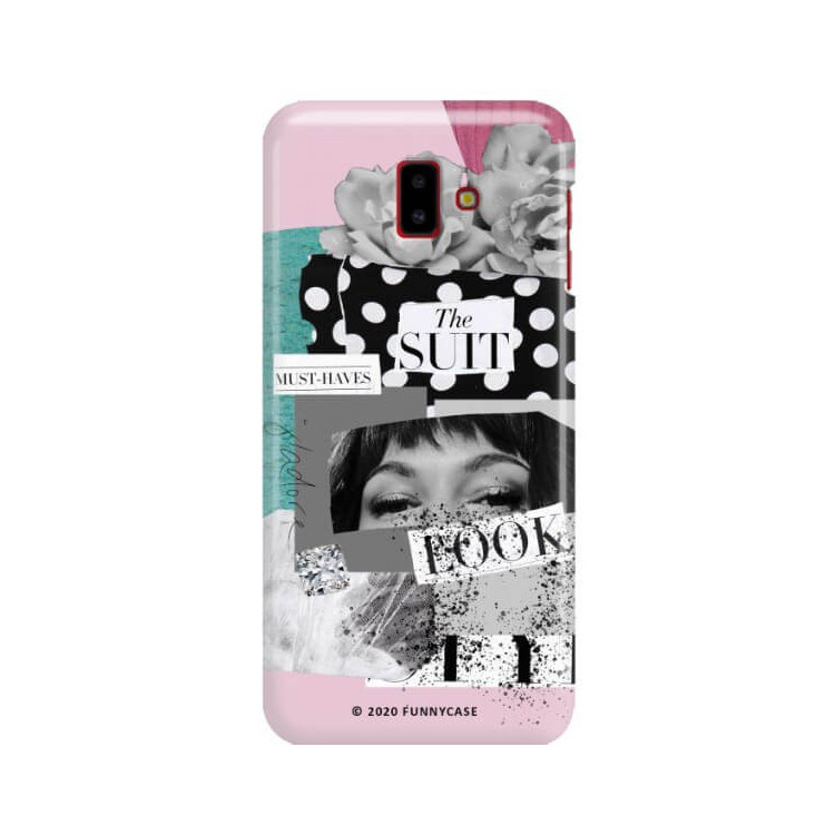 Etui Samsung GALAXY J6 PLUS 2018, Etui Magazine Wzory 2020-1 Transparentny - FunnyCase